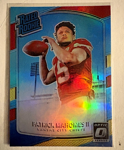 Panini 2017 Donruss Optic Patrick Mahomes II Rated Rookie Red Yellow Prizm #177