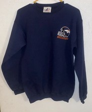 Vintage Denver Broncos Embroidered Crew Neck Sweatshirt LogoAthletic Youth 14-16