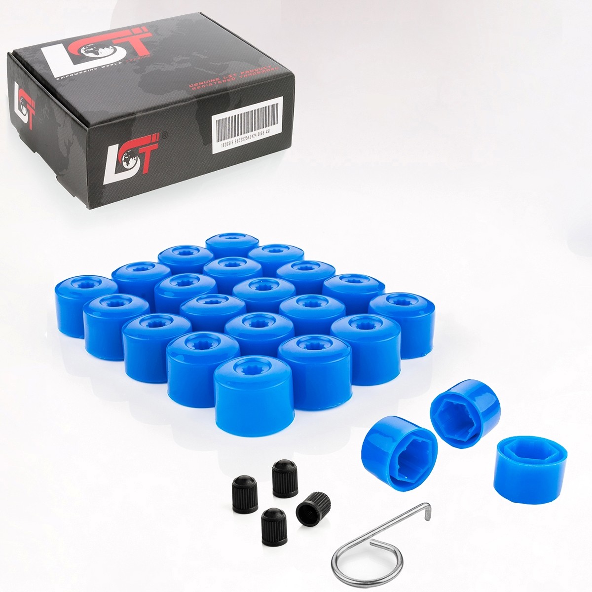 20x Shrouds Wheel Screw Caps Wheel Bolt Set Blue 0 21/32in for Saab