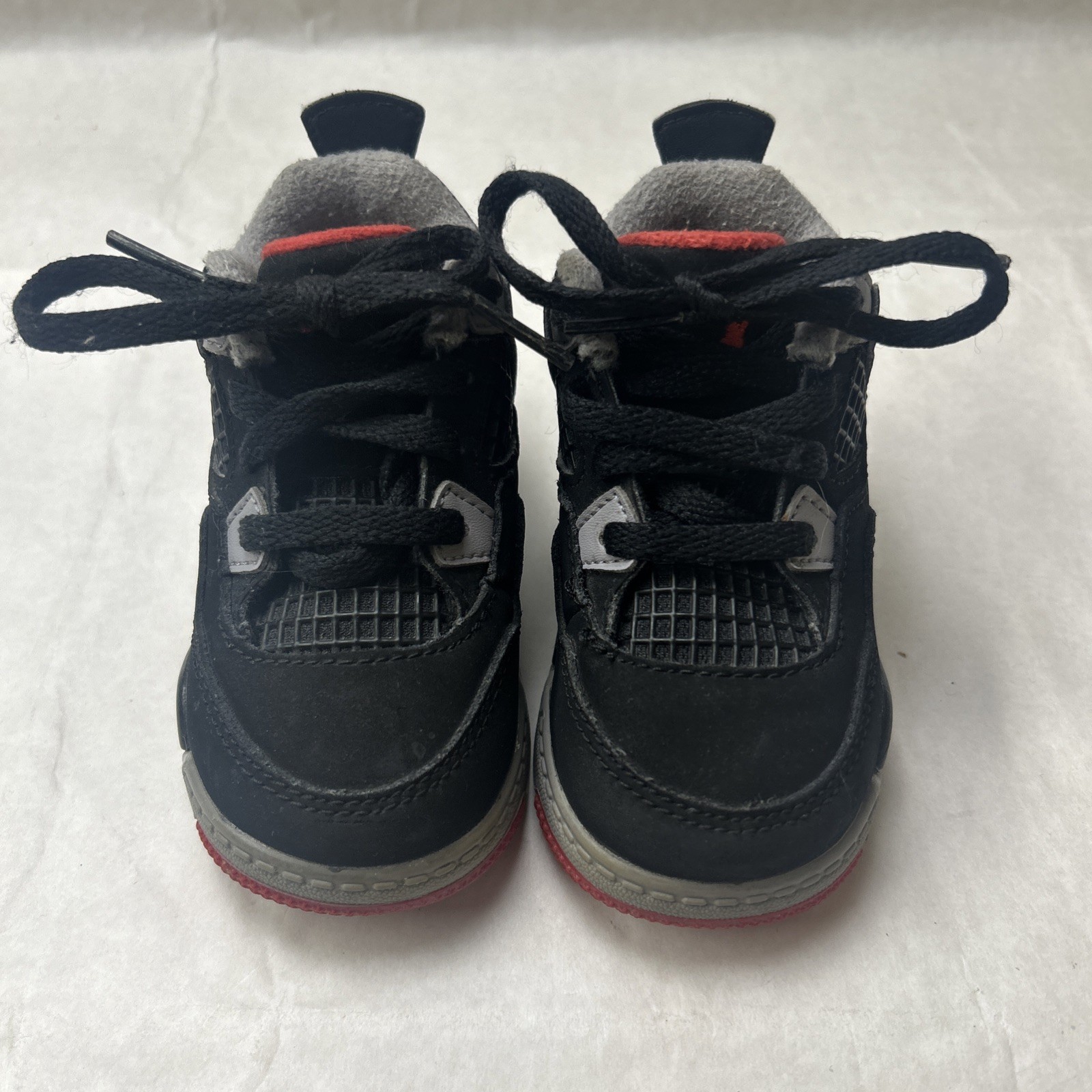 Jordan 4 Retro “Bred Reimagined” Toddler Size 5C Black Fire Red Cement Grey thumbnail 4