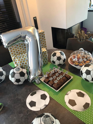 8 in Soccer Ball Paper Lantern Decoration Soccer Goal Birthday Party Decoration - Afbeelding 4 van 7