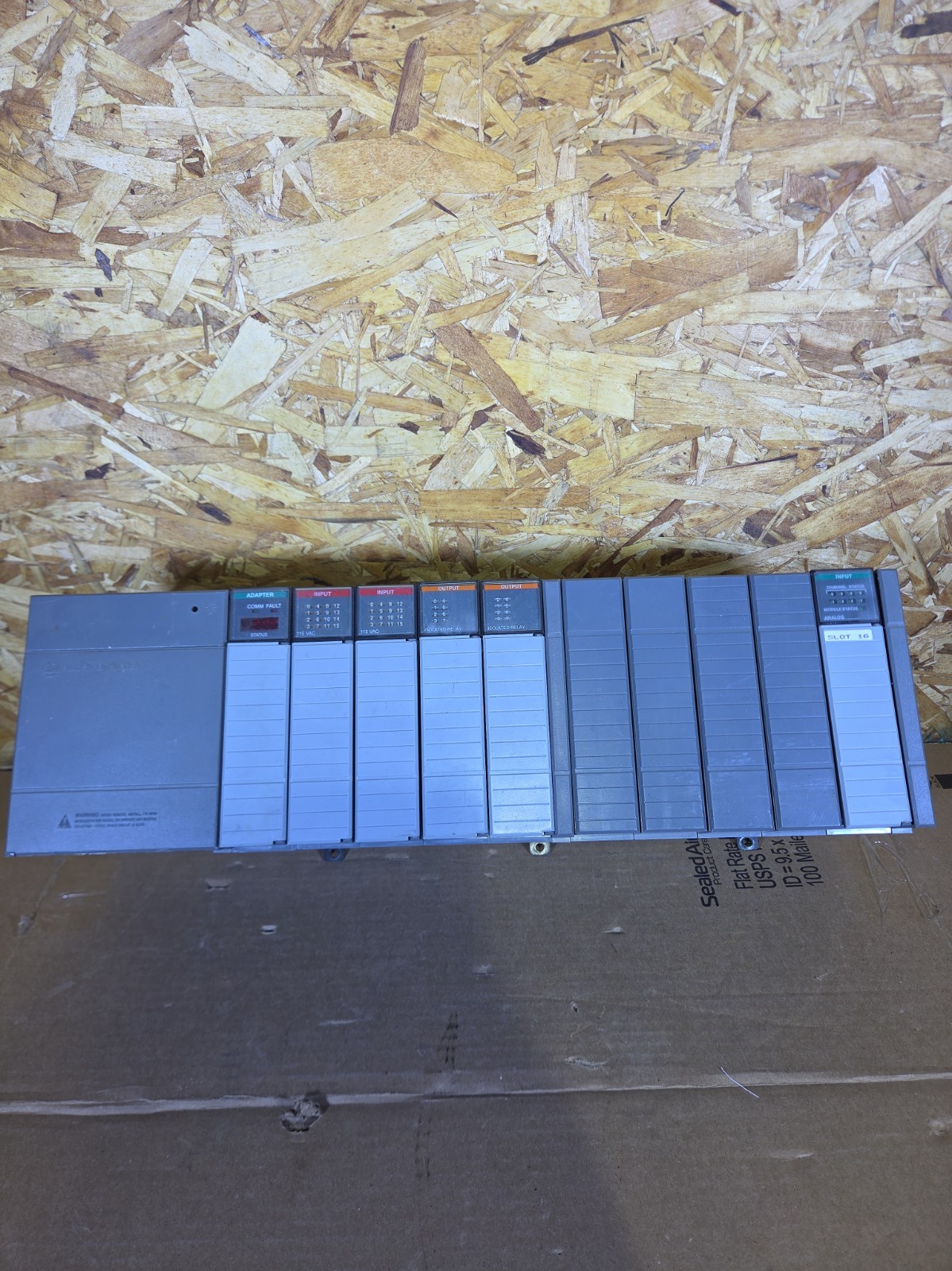 Allen Bradley SLC 500 1746-A10 Series B 10 Slot PLC Rack I/O Modules Complete