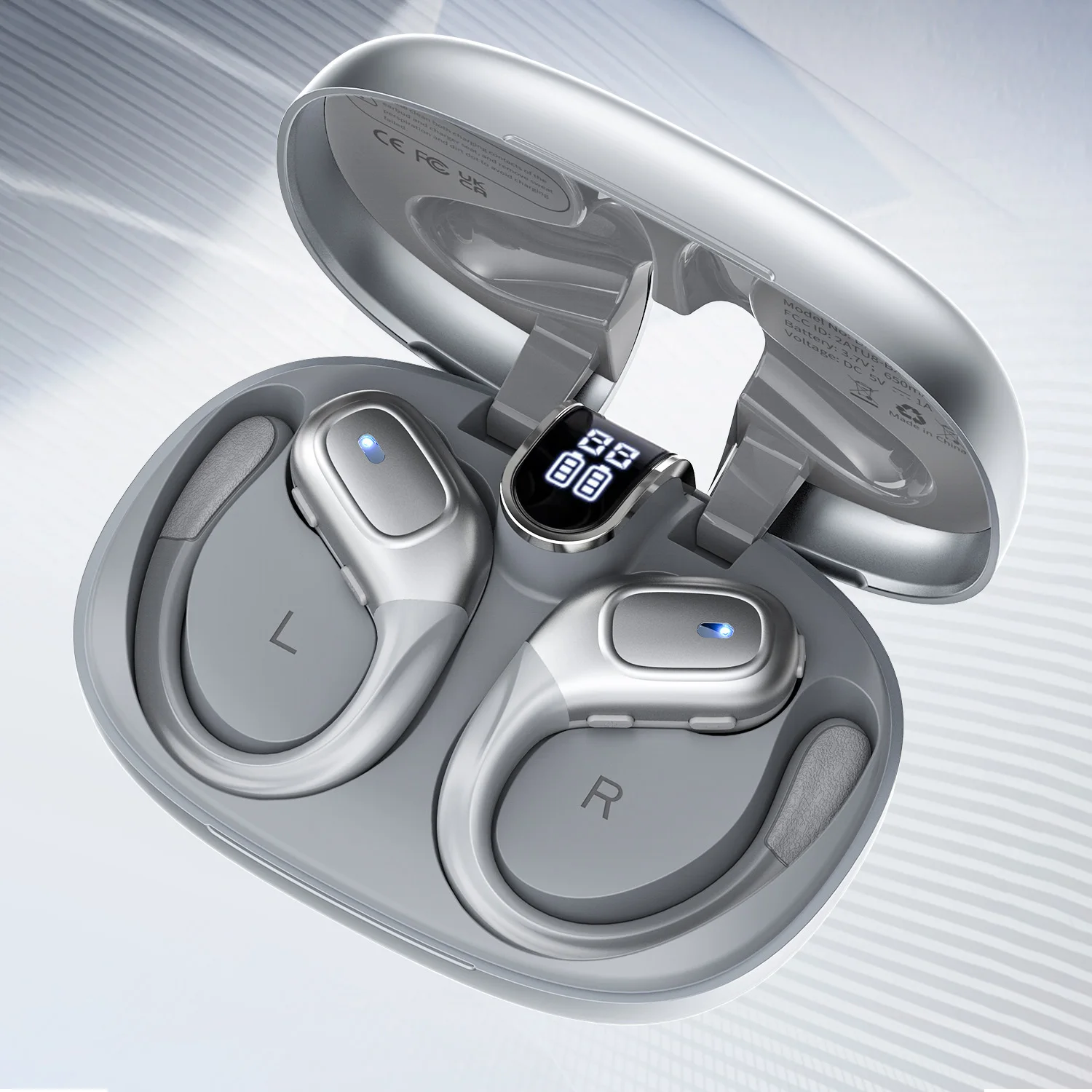 Sweatproof Wireless Earbuds for Gym & Running with LED Display