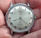 1969 TIMEX Marlin 2010 2469 Silver Tone Vintage 33mm Watch Movement PARTS REPAIR