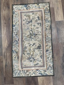 Late Qing Dynasty Silk Gauze Panels with Forbidden Stitch and Satin Stitch
