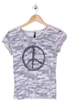 T-shirt con palma - Ecru stampato