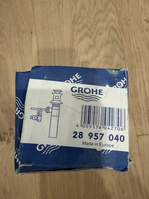 GROHE 28957040 STARLIGHT CHROME Pop-Up Bathroom Sink Drain NEW