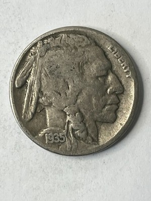1935-S Buffalo Nickel Indian Head Five Cents Coin