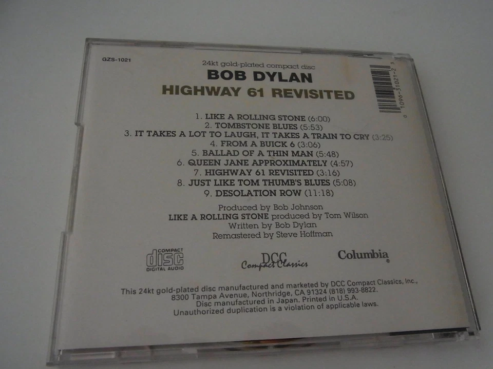 Bob Dylan / Highway 61 Revisited DCC CD ( 24 Karat Gold ) Japan - Bild 2 von 4