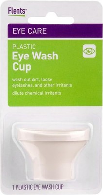 Flents Eye Wash Cup, Reusable White Eye Rinse Aid for Cleaning Dirt, Loose Eyela