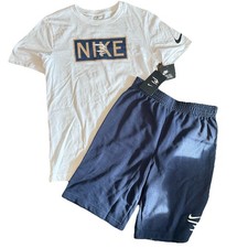Nike 3BRAND Boys Dri-FIT Set T-Shirt  Shorts Midnight Navy Sz L 12/13