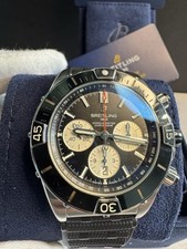 Breitling Super Chronomat B01 Black Reverse Panda Dial 44mm Box/Papers Ceramic