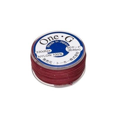 Toho One-G Nylon Thread 50 Yard Bobbin Burgundy