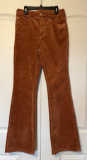 PILCRO ANTHROPOLOGIE WOMEN CORDUROY THE ICON FLARE PANT SZ 28