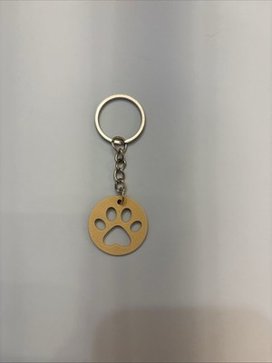 Tan Paw Print Keychain   3D Printed Dog/Cat Paw Keyring   1 Keychain