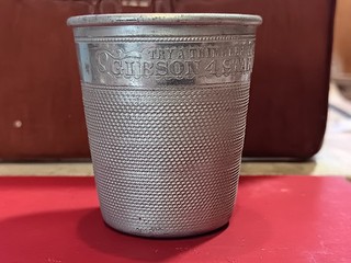 Antique Shot /Jigger "TRY A THIMBLEFUL GIBSON 4 STAR RYE"