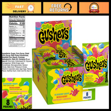 Super Sour Berry Gushers Fruit Snacks - 8 Pouches, 34 oz, Sweet Tangy Treats