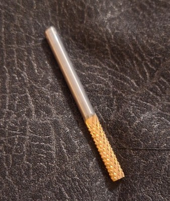 DIAMOND PATTERN CARBIDE BURR ROUTER BIT .250'' OD 1/4'' SHANK 3'' OAL~RDA-80