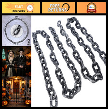 2 Pack 6FT Halloween Plastic Chains - Fake Chain Links for Spooky Decor