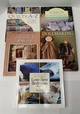 Lot Of 5 Vtg Quilting Crafting Hardback Books Crochet Embroidery Doll making 