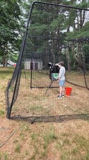 Triple Play Premiere Pitching Machine and Batting Cage with Net