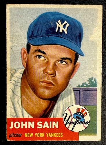 John Sain #119 1953 Topps card