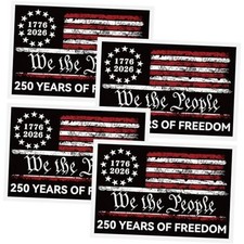 250 Years of American Anniversary Bumper Sticker, 250 Years of Freedom