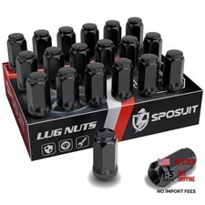 Lug Nuts - Replacement for 2019-2024 Jeep M14x1.5 Black 20 Pack HexDrive