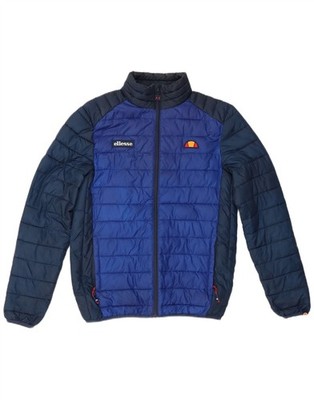 Ellesse Mens Padded Jacket UK 36 Small Blue Colourblock Polyester BN29