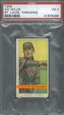 1909-11 T206 Vic Willis Piedmont 350 PSA 3 Throwing St. Louis (5399)