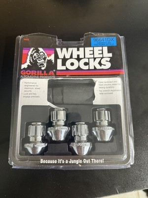 Gorilla Wheel Locks Chrome 14mm x 1.50 Factory Style Bulge Acorn 14x1.5 96641DX