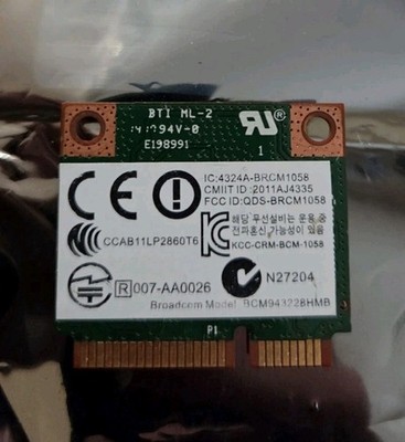 Broadcom BCM943228HMB Dual Band 300M Wifi+Bluetooth 4.0 802.11abgn Wireless Card