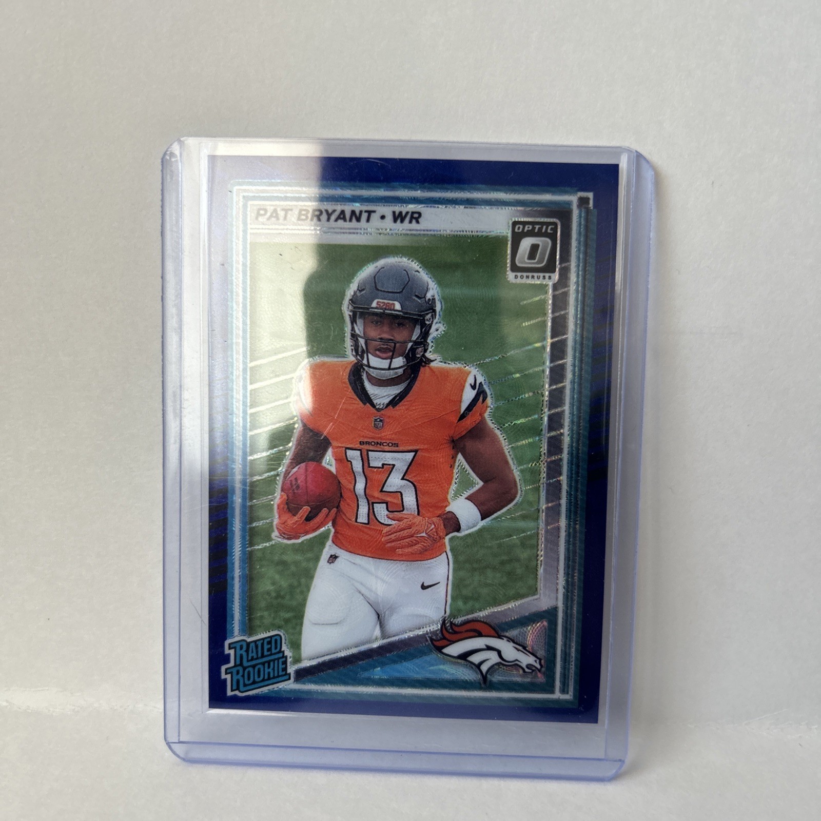 2025 Panini Donruss Rated Rookie Pat Bryant Optic Preview Blue Scope Prizm