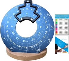 Circle of Fifths Wheel Metal Melody Tool with Guitar Chord Chart Music Theory Bo