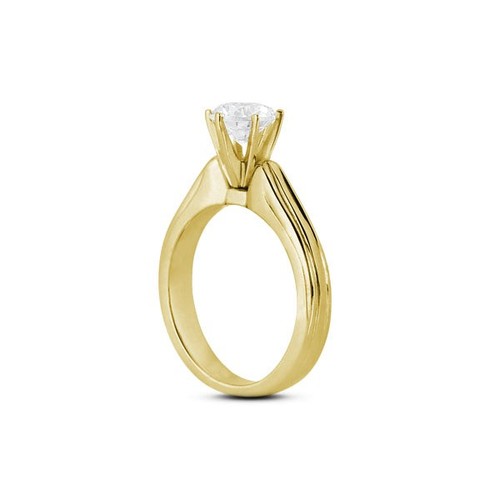 Anello di fidanzamento solitario stile vintage 2 1/2 ct D SI2 diamante naturale tondo 18 carati - Foto 2 di 5