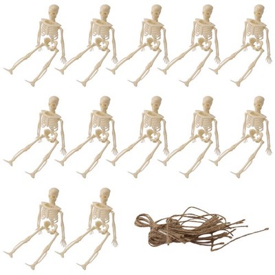 1X(Skelette für Halloween Deko, 12 Stück Seleton Figuren Halloween4058