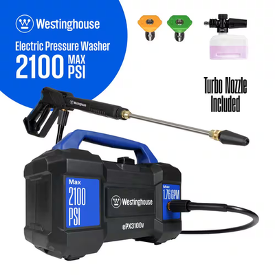 #ad 2100 Max PSI 1.76 Max GPM 13A Cold Water Handheld Electric Pressure Washer wi... $141.76