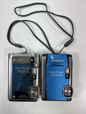 Lot of 2 Olympus Stylus Tough 6000  8010 Waterpoof Cameras Blue UNTESTED 