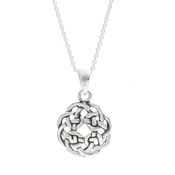 Silverly Sterling Silber Keltischer Knoten Anhanger 46 Cm Kette Halskette-image