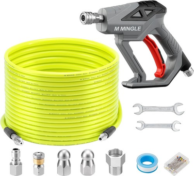 #ad Sewer Jetter Kit for Pressure Washer 100 FT Drain Cleaner Hose with Power Washe $59.94