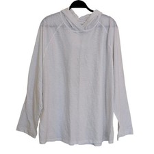 Goodfellow  Co Mens White Long Sleeve Hoodie XXL Lightweight Casual