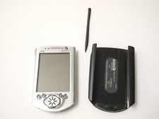 Compaq iPAQ 3660 Pocket PC PDA + Expansion Sleeve + Stylus, Untested, Parts Only