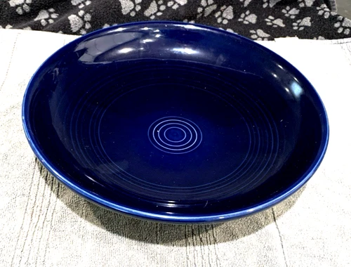 Vintage HLC Fiesta USA Dark Cobalt Blue Large Salad Bowl 11.5" dia. Great Cond.