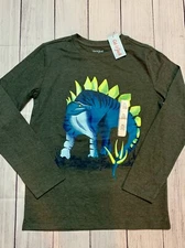 Cat & Jack Boys Long Sleeve Shirt Youth XL 16 New Dinosaur Boys T-Shirt 