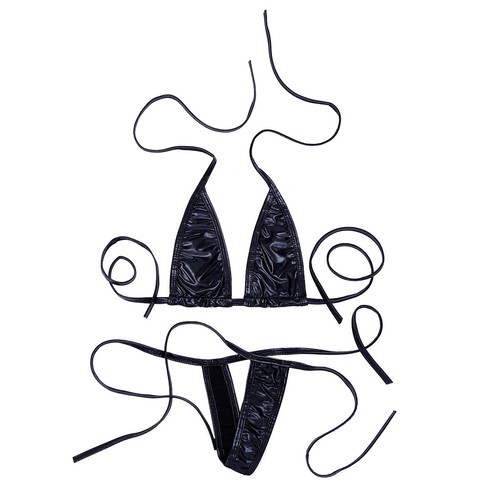 Women Lingerie Bra Tops Bikini Set Mini G-string Thong Swimsuit Sexy Swimwear - Picture 23 of 78