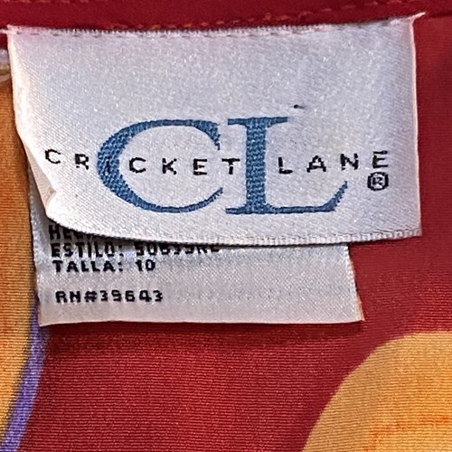 Vintage Cricket Lane Damen Bluse Kurzarm Blumenmuster Oberteil Damengröße 10 Y2K - Bild 5 von 8