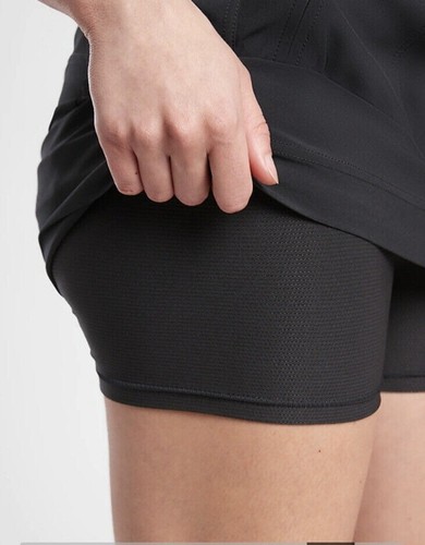 Athleta Skort Damengröße 4 Chelsea Cargo schwarz Minirock gefütterte Shorts - Bild 4 von 11