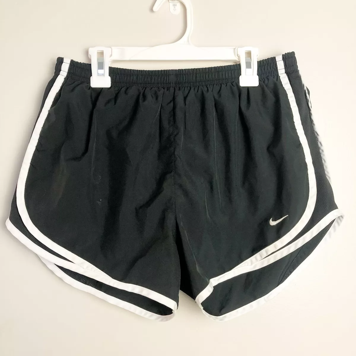 Nike Lined Classic Athletic Dolphin Shorts Black White Medium