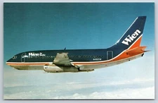 Airplane Postcard Wien Air Alaska Airlines Airways Boeing 737-210C FZ23