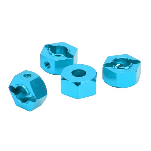 4 Pcs 12mm Hex Wheel Hubs Nuts Drive Adapter For 1/10 ARRMA Senton Etc Blue - Picture 2 of 12